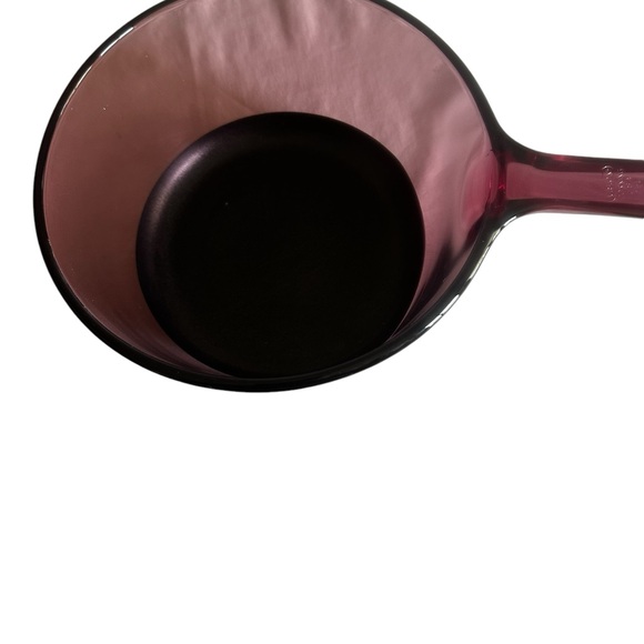 VINTAGE 1.5 QT VISION CORNING CRANBERRY PURPLE GLASS POT USA - Picture 2 of 12